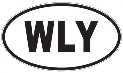 WLY - 3 Letter Initials Oval Sticker