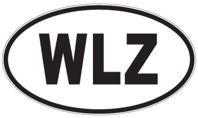 WLZ - 3 Letter Initials Oval Magnet