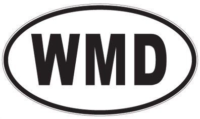 WMD - 3 Letter Initials Oval Sticker