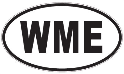 WME - 3 Letter Initials Oval Sticker