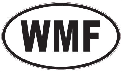 WMF - 3 Letter Initials Oval Sticker