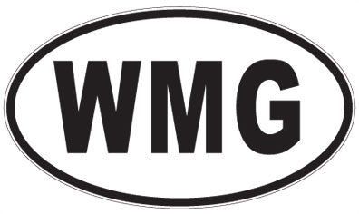 WMG - 3 Letter Initials Oval Magnet