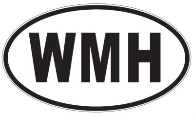 WMH - 3 Letter Initials Oval Sticker