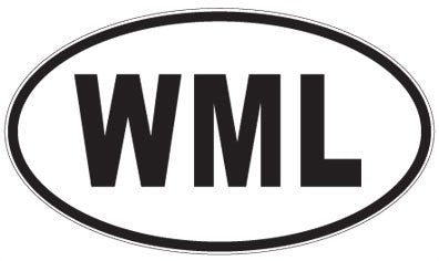 WML - 3 Letter Initials Oval Magnet