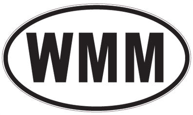 WMM - 3 Letter Initials Oval Magnet