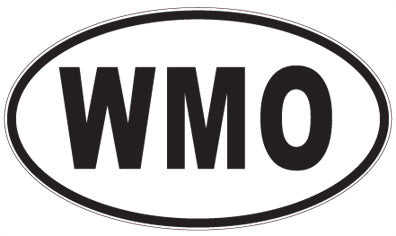 WMO - 3 Letter Initials Oval Sticker