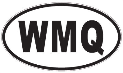 WMQ - 3 Letter Initials Oval Magnet