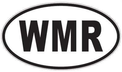 WMR - 3 Letter Initials Oval Magnet