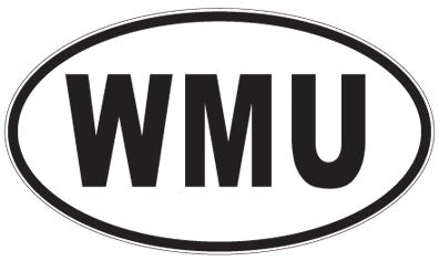 WMU - 3 Letter Initials Oval Magnet