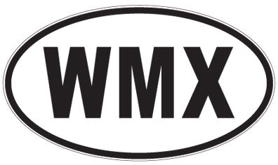 WMX - 3 Letter Initials Oval Magnet