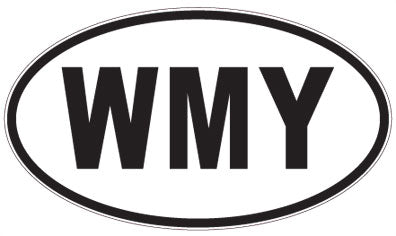 WMY - 3 Letter Initials Oval Sticker