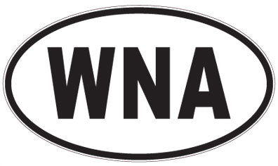 WNA - 3 Letter Initials Oval Magnet