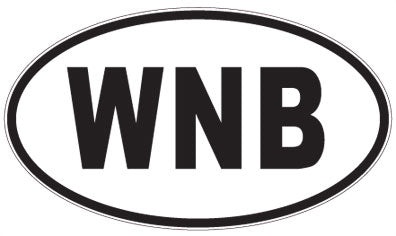 WNB - 3 Letter Initials Oval Sticker