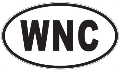 WNC - 3 Letter Initials Oval Sticker