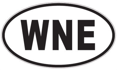 WNE - 3 Letter Initials Oval Sticker