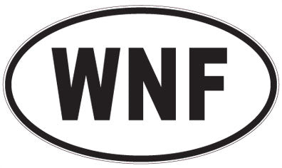 WNF - 3 Letter Initials Oval Sticker
