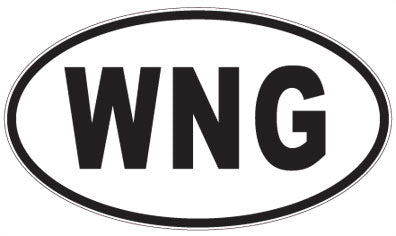 WNG - 3 Letter Initials Oval Magnet