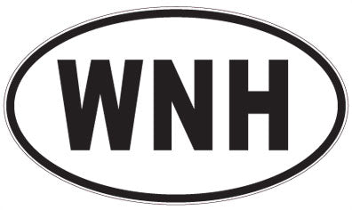 WNH - 3 Letter Initials Oval Sticker