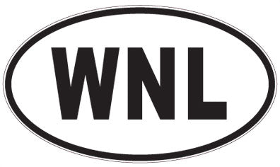 WNL - 3 Letter Initials Oval Magnet