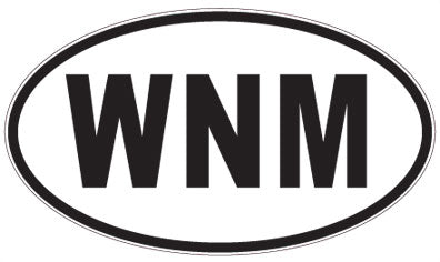WNM - 3 Letter Initials Oval Magnet