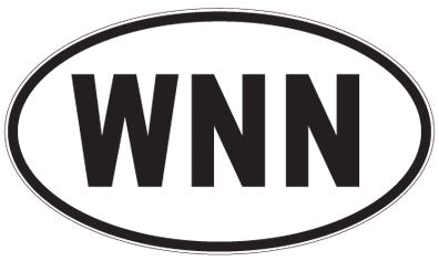WNN - 3 Letter Initials Oval Magnet