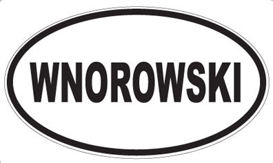 WNOROWSKI - Oval Sticker