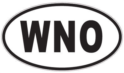WNO - 3 Letter Initials Oval Magnet