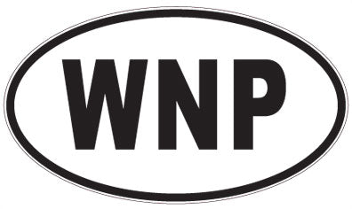 WNP - 3 Letter Initials Oval Sticker