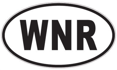 WNR - 3 Letter Initials Oval Sticker