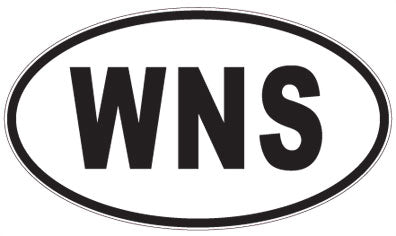 WNS - 3 Letter Initials Oval Magnet