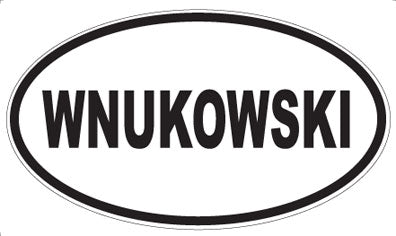 WNUKOWSKI - Oval Sticker