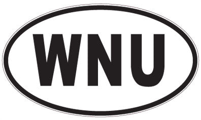 WNU - 3 Letter Initials Oval Magnet