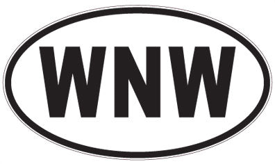 WNW - 3 Letter Initials Oval Magnet