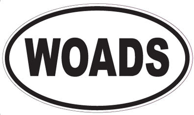 WOADS - Oval Sticker