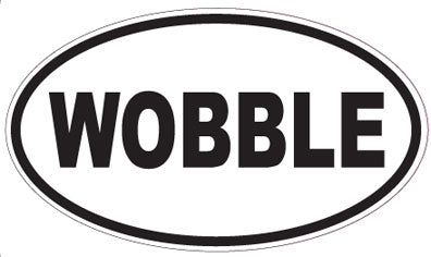 WOBBLE - Oval Sticker