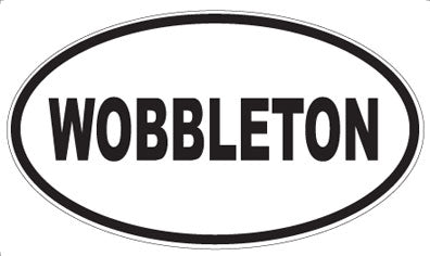 WOBBLETON - Oval Sticker