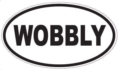 WOBBLY - Oval Sticker