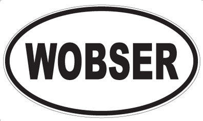 WOBSER - Oval Sticker