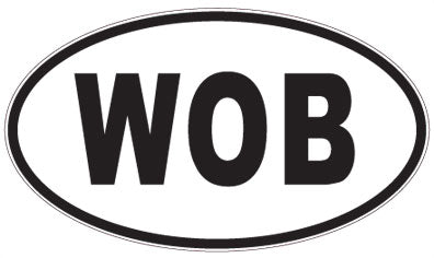 WOB - 3 Letter Initials Oval Magnet