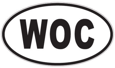 WOC - 3 Letter Initials Oval Sticker