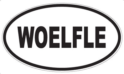 WOELFLE - Oval Sticker