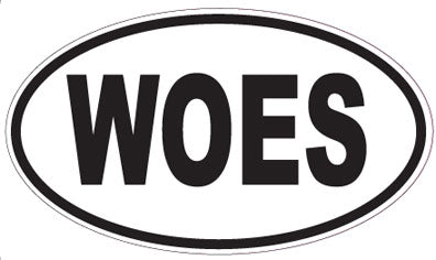 WOES - Oval Sticker