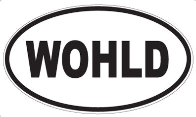 WOHLD - Oval Sticker