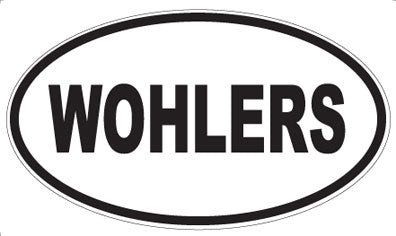 WOHLERS - Oval Sticker