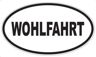 WOHLFAHRT - Oval Sticker