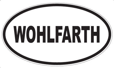 WOHLFARTH - Oval Sticker