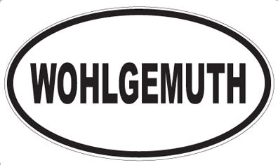 WOHLGEMUTH - Oval Sticker