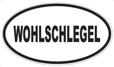 WOHLSCHLEGEL - Oval Sticker