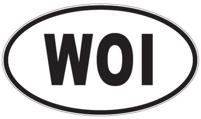 WOI - 3 Letter Initials Oval Magnet