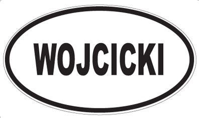 WOJCICKI - Oval Sticker